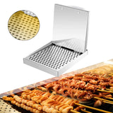 Maxbell Barbecue Plate Snack Container Oil Press Tray for Seafood Veggies Restaurant 22x26x3cm