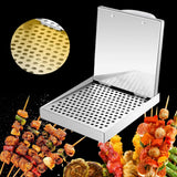 Maxbell Barbecue Plate Snack Container Oil Press Tray for Seafood Veggies Restaurant 22x26x3cm