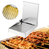 Maxbell Barbecue Plate Snack Container Oil Press Tray for Seafood Veggies Restaurant 22x29x5cm