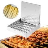 Maxbell Barbecue Plate Snack Container Oil Press Tray for Seafood Veggies Restaurant 28x28x5cm