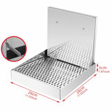 Maxbell Barbecue Plate Snack Container Oil Press Tray for Seafood Veggies Restaurant 28x28x5cm
