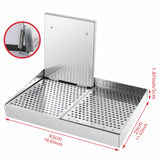 Maxbell Barbecue Plate Snack Container Oil Press Tray for Seafood Veggies Restaurant 43x29x5cm