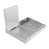 Maxbell Barbecue Plate Snack Container Oil Press Tray for Seafood Veggies Restaurant 43x29x5cm