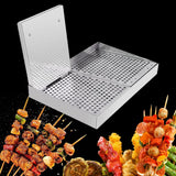Maxbell Barbecue Plate Snack Container Oil Press Tray for Seafood Veggies Restaurant 43x29x5cm