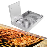 Maxbell Barbecue Plate Snack Container Oil Press Tray for Seafood Veggies Restaurant 43x29x5cm