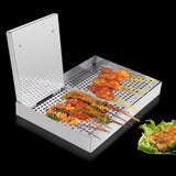 Maxbell Barbecue Plate Snack Container Oil Press Tray for Seafood Veggies Restaurant 43x29x5cm