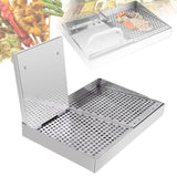 Maxbell Barbecue Plate Snack Container Oil Press Tray for Seafood Veggies Restaurant 43x29x5cm