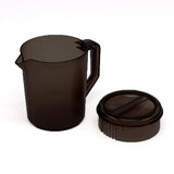 Maxbell Water Jug Pitcher Portable Easy to Fill Drinkware Beverage Restaurant Summer Brown