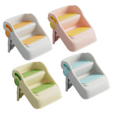 Maxbell 2 Step Stool for Kids Folding Easy to Move Home Footstool Toddler Step Stool White Yellow