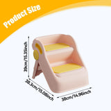 Maxbell 2 Step Stool for Kids Folding Easy to Move Home Footstool Toddler Step Stool Pink