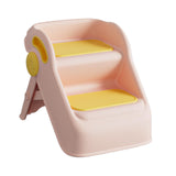 Maxbell 2 Step Stool for Kids Folding Easy to Move Home Footstool Toddler Step Stool Pink