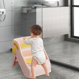 Maxbell 2 Step Stool for Kids Folding Easy to Move Home Footstool Toddler Step Stool Pink