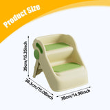 Maxbell 2 Step Stool for Kids Folding Easy to Move Home Footstool Toddler Step Stool Green