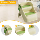 Maxbell 2 Step Stool for Kids Folding Easy to Move Home Footstool Toddler Step Stool Green