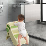 Maxbell 2 Step Stool for Kids Folding Easy to Move Home Footstool Toddler Step Stool Green
