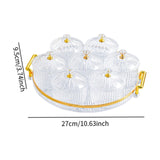 Maxbell Dried Fruit Tray Clear with Lids Storage Containers for Candy Snacks Cookies Clear White