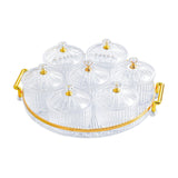 Maxbell Dried Fruit Tray Clear with Lids Storage Containers for Candy Snacks Cookies Clear White