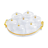 Maxbell Dried Fruit Tray Clear with Lids Storage Containers for Candy Snacks Cookies Clear White
