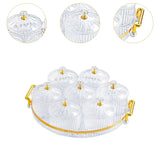 Maxbell Dried Fruit Tray Clear with Lids Storage Containers for Candy Snacks Cookies Clear White