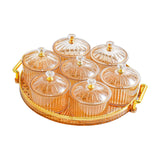 Maxbell Dried Fruit Tray Clear with Lids Storage Containers for Candy Snacks Cookies Clear Brown