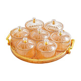 Maxbell Dried Fruit Tray Clear with Lids Storage Containers for Candy Snacks Cookies Clear Brown