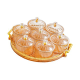 Maxbell Dried Fruit Tray Clear with Lids Storage Containers for Candy Snacks Cookies Clear Brown
