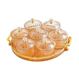 Maxbell Dried Fruit Tray Clear with Lids Storage Containers for Candy Snacks Cookies Clear Brown
