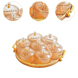 Maxbell Dried Fruit Tray Clear with Lids Storage Containers for Candy Snacks Cookies Clear Brown