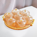 Maxbell Dried Fruit Tray Clear with Lids Storage Containers for Candy Snacks Cookies Clear Brown