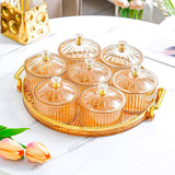 Maxbell Dried Fruit Tray Clear with Lids Storage Containers for Candy Snacks Cookies Clear Brown