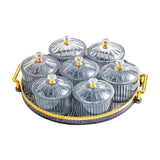 Maxbell Dried Fruit Tray Clear with Lids Storage Containers for Candy Snacks Cookies Clear Gray