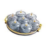Maxbell Dried Fruit Tray Clear with Lids Storage Containers for Candy Snacks Cookies Clear Gray