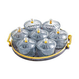 Maxbell Dried Fruit Tray Clear with Lids Storage Containers for Candy Snacks Cookies Clear Gray