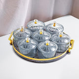 Maxbell Dried Fruit Tray Clear with Lids Storage Containers for Candy Snacks Cookies Clear Gray