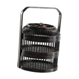 Maxbell Bamboo Woven Basket 2 Tiers Handmade for Holiday Party Treats Picnic Camping S