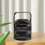 Maxbell Bamboo Woven Basket 2 Tiers Handmade for Holiday Party Treats Picnic Camping S