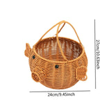 Maxbell Pig Shaped Storage Basket Rustic Flower Basket for Wedding Harvesting Garden