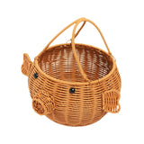 Maxbell Pig Shaped Storage Basket Rustic Flower Basket for Wedding Harvesting Garden