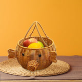 Maxbell Pig Shaped Storage Basket Rustic Flower Basket for Wedding Harvesting Garden