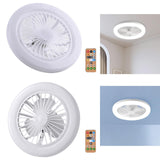 Maxbell Ceiling Fan with Light Kitchen Hotel Dimmable Hanging Fan Home LED Fan Light 23cm White Light