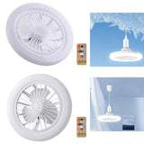 Maxbell Ceiling Fan with Light Kitchen Hotel Dimmable Hanging Fan Home LED Fan Light 23cm White Light