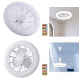 Maxbell Ceiling Fan with Light Kitchen Hotel Dimmable Hanging Fan Home LED Fan Light 23cm White Light