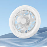 Maxbell Ceiling Fan with Light Kitchen Hotel Dimmable Hanging Fan Home LED Fan Light 23cm White Light