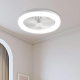 Maxbell Ceiling Fan with Light Kitchen Hotel Dimmable Hanging Fan Home LED Fan Light 23cm White Light