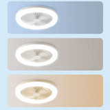 Maxbell Ceiling Fan with Light Kitchen Hotel Dimmable Hanging Fan Home LED Fan Light 23cm 3 Color Light