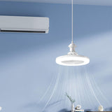Maxbell Ceiling Fan with Light Kitchen Hotel Dimmable Hanging Fan Home LED Fan Light 23cm 3 Color Light