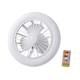 Maxbell Ceiling Fan with Light Kitchen Hotel Dimmable Hanging Fan Home LED Fan Light 23cm 3 Color Light