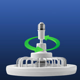 Maxbell Ceiling Fan with Light Kitchen Hotel Dimmable Hanging Fan Home LED Fan Light 23cm 3 Color Light