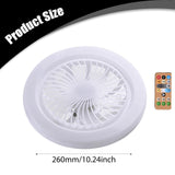 Maxbell Ceiling Fan with Light Kitchen Hotel Dimmable Hanging Fan Home LED Fan Light 26cm 3 Color Light