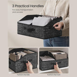 Maxbell 2x Foldable Storage Bins Premium Closet Organizer for Bedrooms Clothing Toys Black